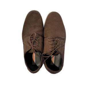 Mens Brown Lace-Up Casual Oxford Shoes By Hawke & Co. Size 10